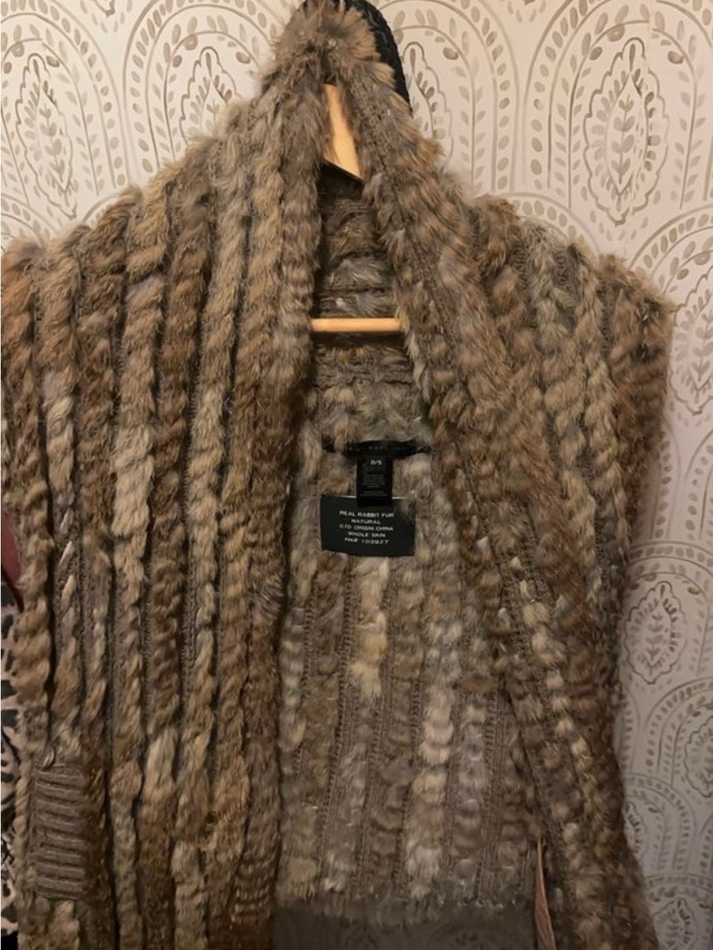 Marc By Marc Jacobs Taupe Faux Fur Hooded Vest